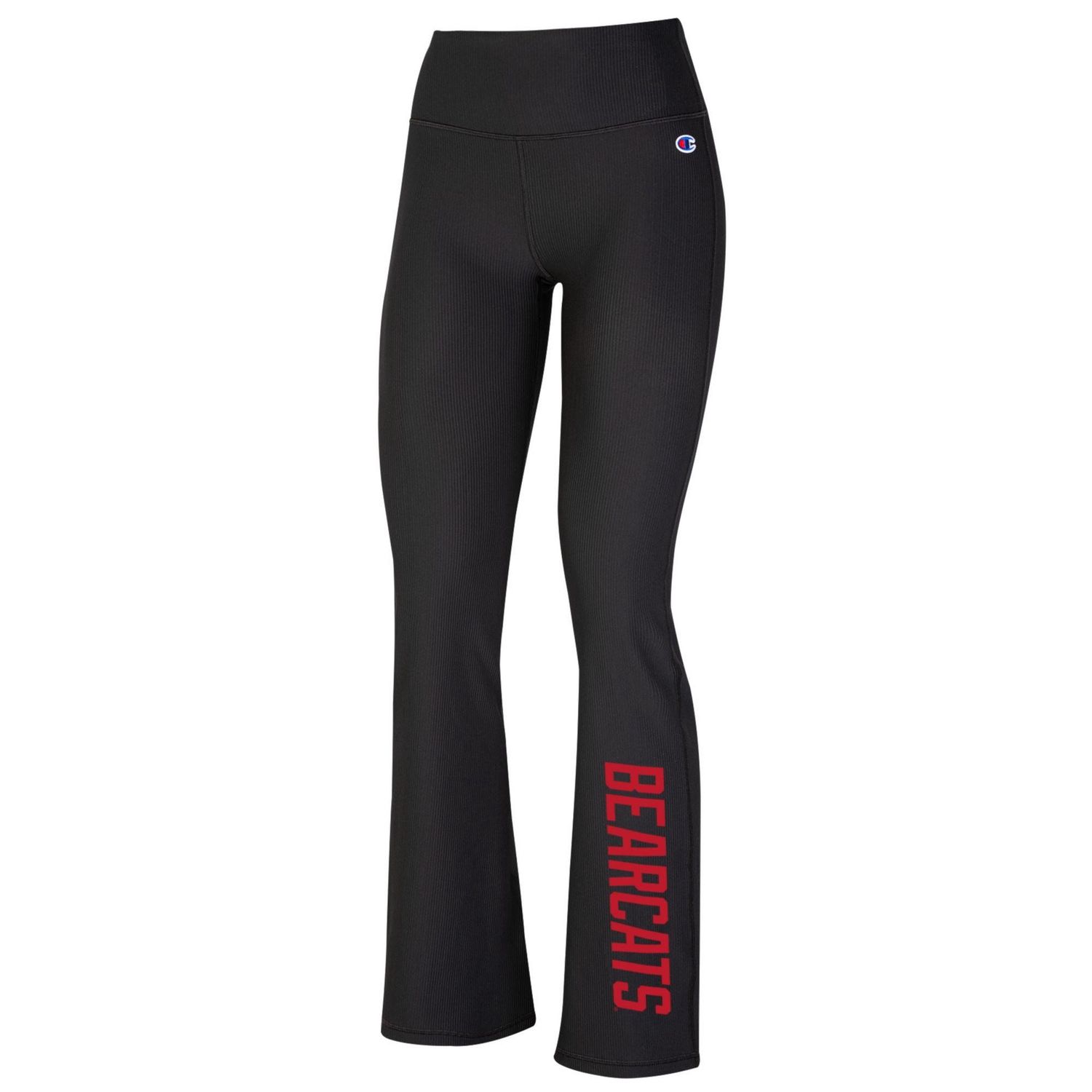 Bearcats Ribbed Flare Legging in Black, Size: XS