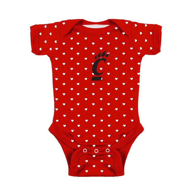 Cincinnati Bearcats Infant Heart Red Onesie