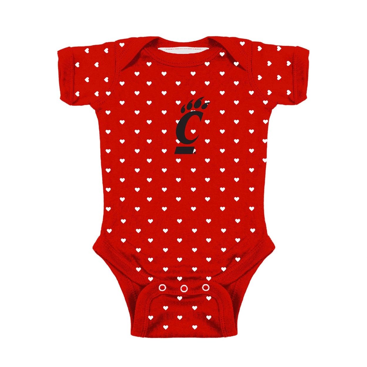 Cincinnati Bearcats Infant Heart Red Onesie, Size: 6M