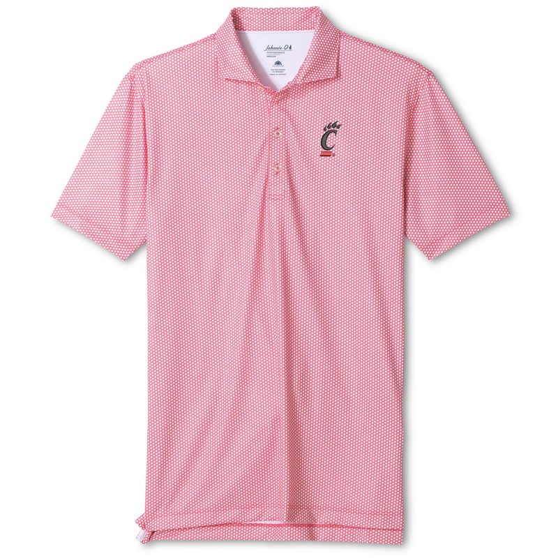 Hex polo in red