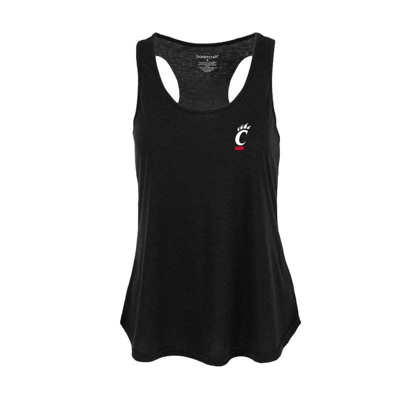 Boxercraft Cincinnati Women's Black Racerback Tank