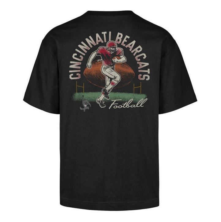 Black Tee Bearcat Football Full Back