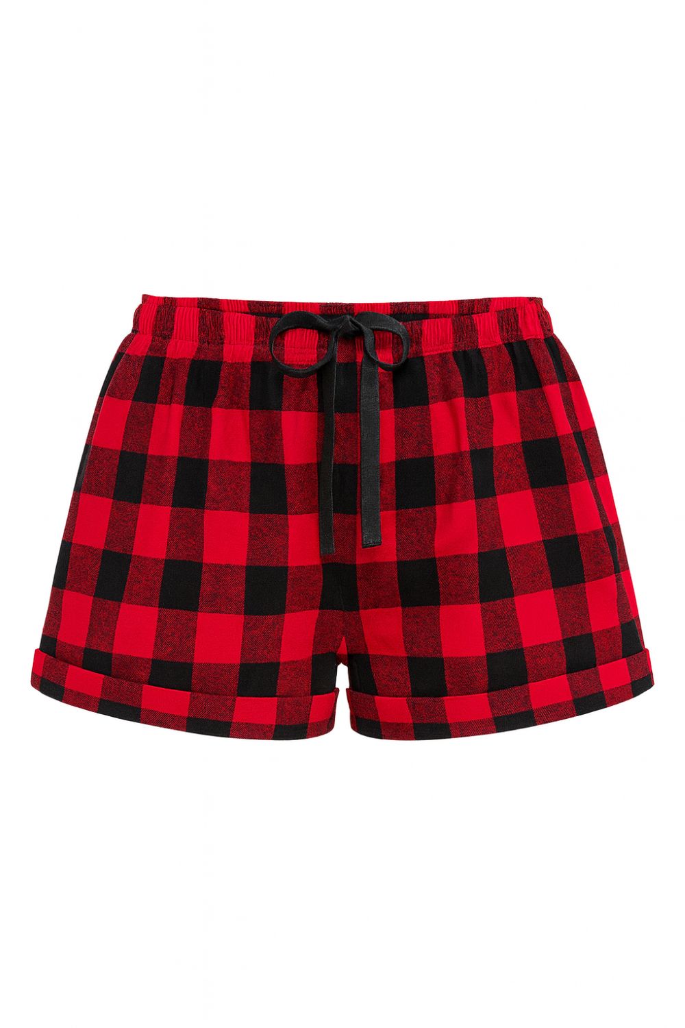 Women's Red Flannel Shorts with Bearcats on Back, Size: XS