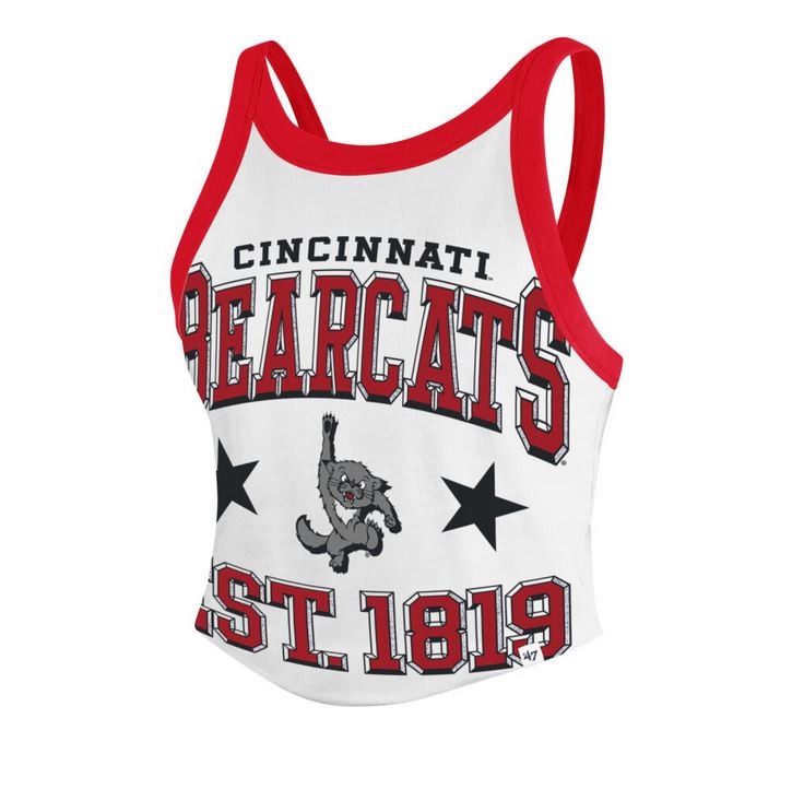 Women's Sporty Hanging Bearcat Tank with Stars, Size: 2XL