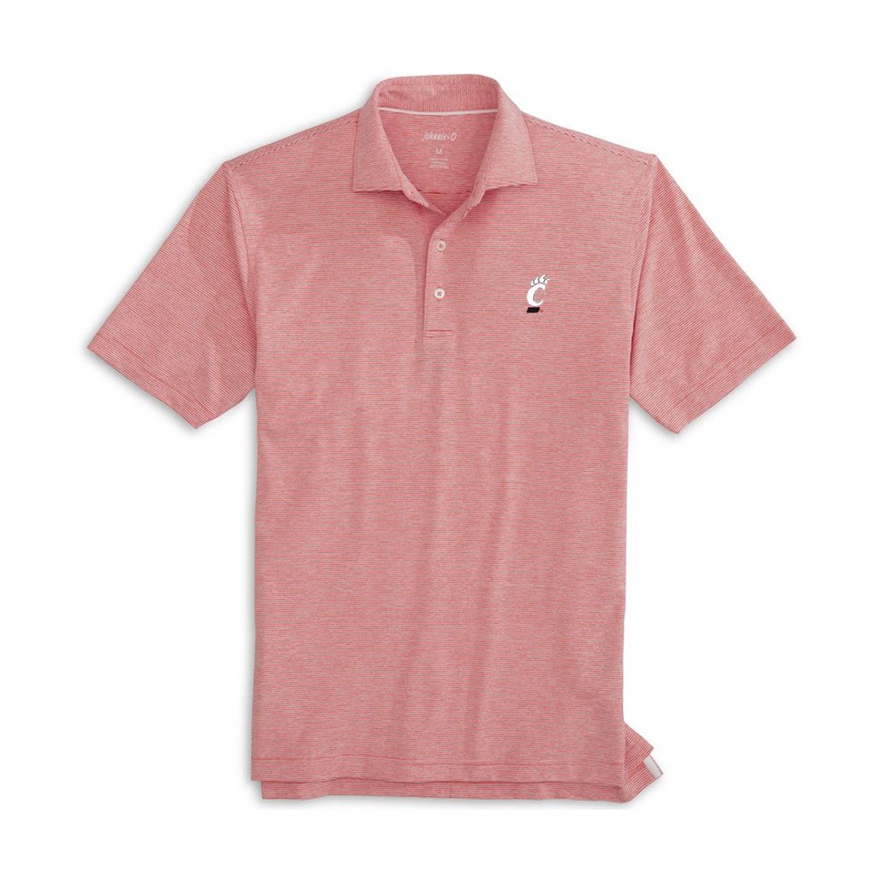 Johnnie-O Cincinnati Bearcats Red Lyndon Polo, Color: CHARCOAL, Size: S