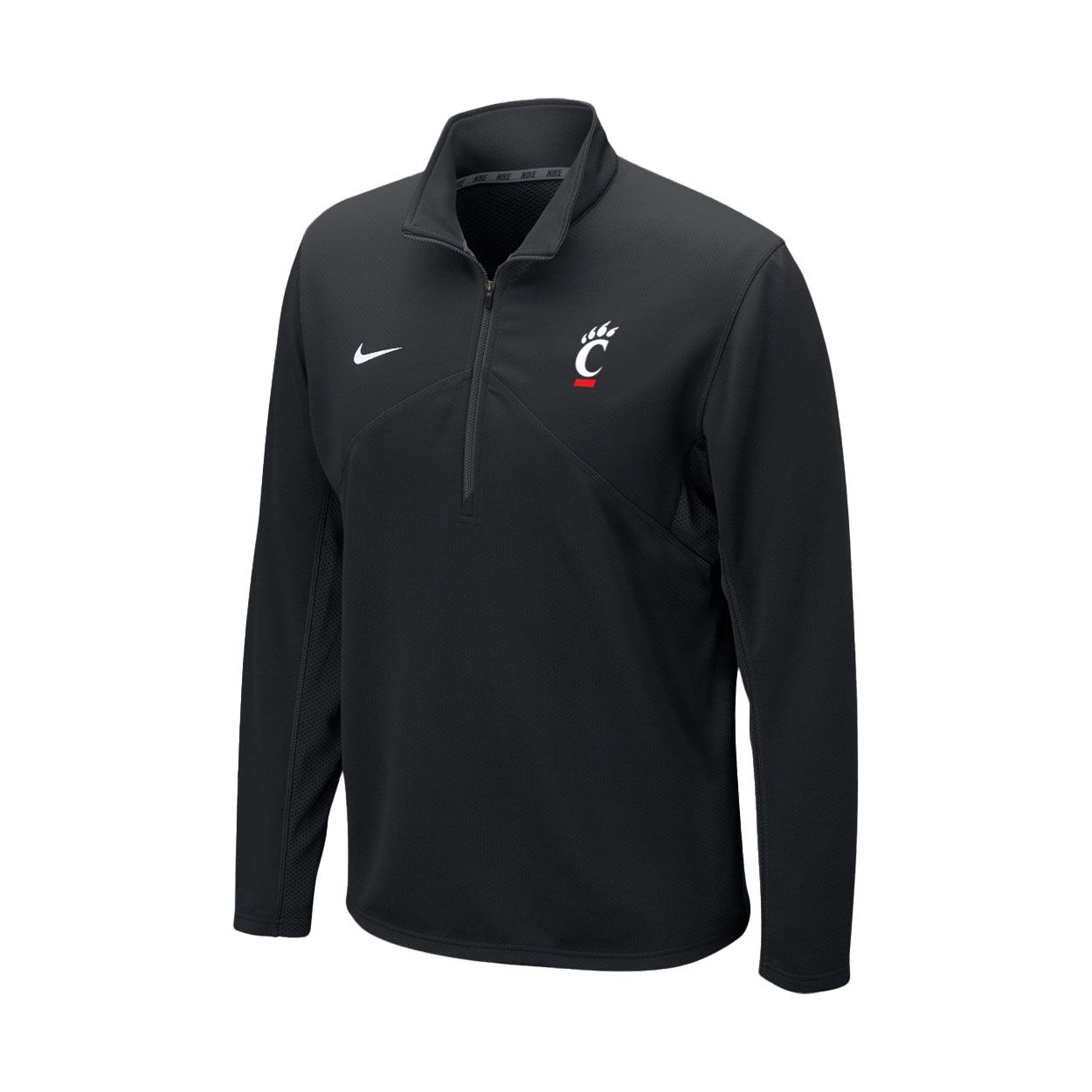 Nike Cincinnati Bearcats Training Quarter Zip, Color: BLACK, Size: S