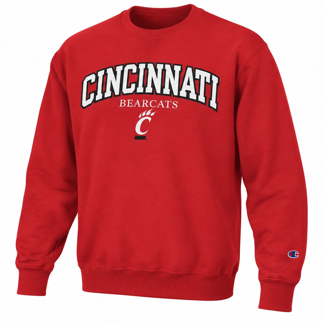 Champion Cincinnati Bearcats Embroidered Crewneck Sweatshirt