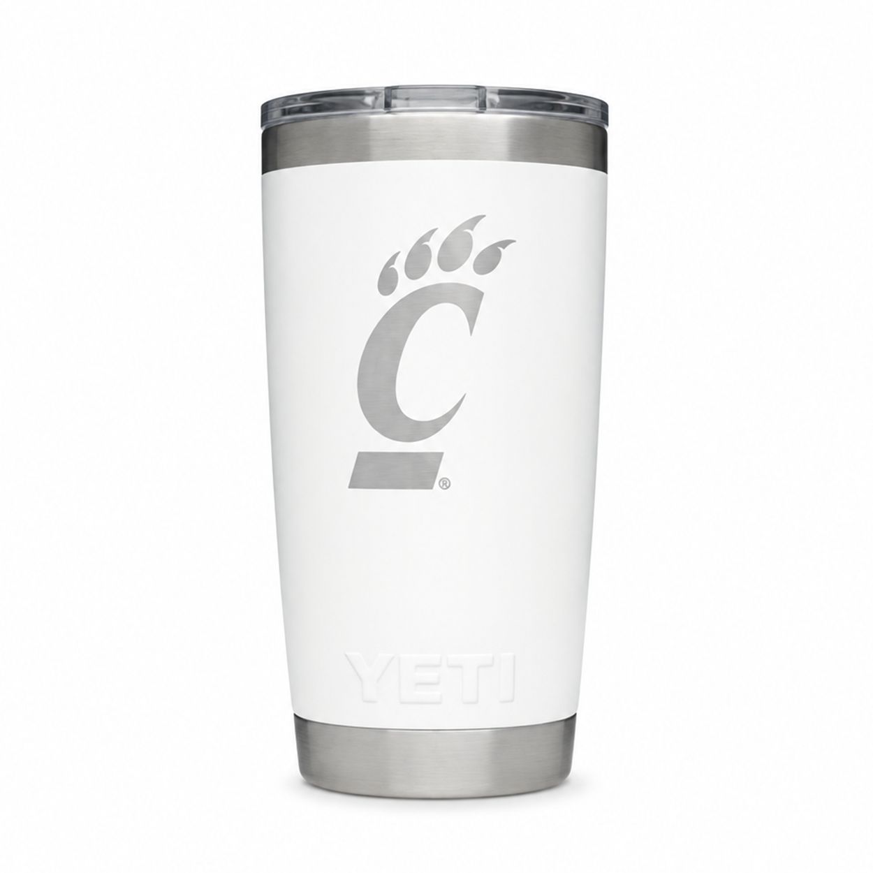 Cincinnati Bearcats Yeti White 20 oz Rambler Tumbler, Color: WHITE