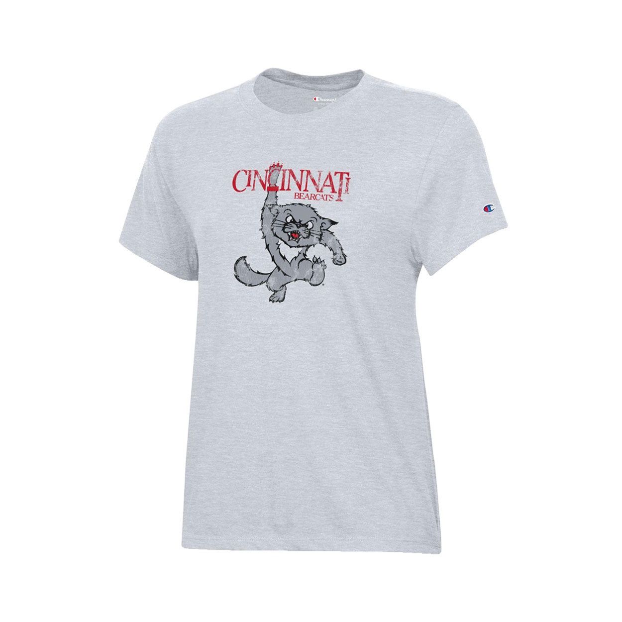 Champion Cincinnati Women's 1990s Mascot Logo Gray Tee, Size: 2XL