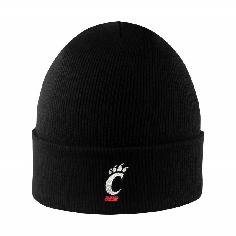 Cincinnati Cuffed C-Paw Beanie - Black