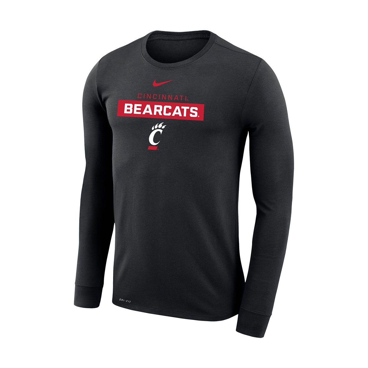 Cincinnati Bearcats Nike Legend Long Sleeve Tee, Size: S