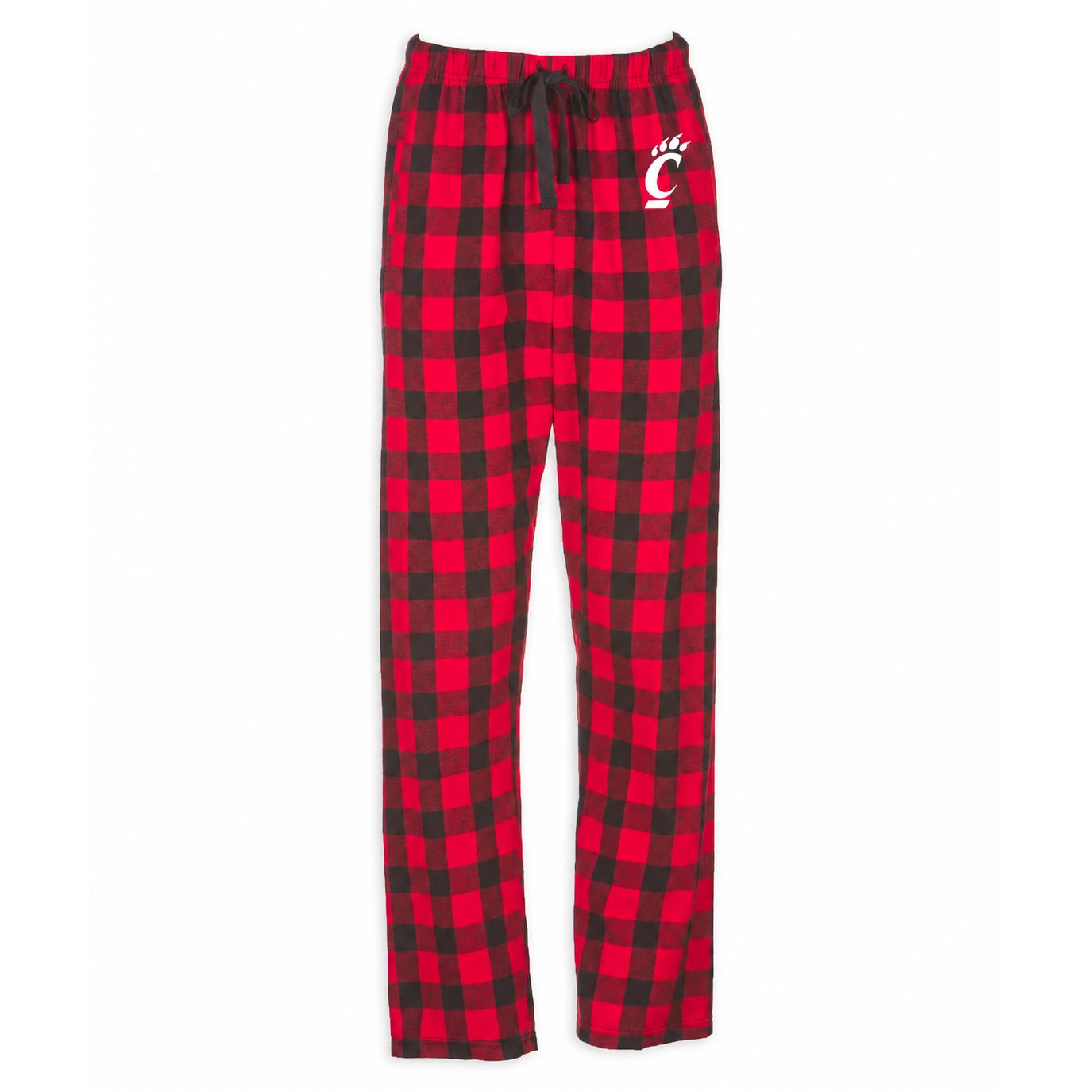 Cincinnati Bearcats Women’s C-Paw Red Plaid Flannel Pants, Size: XS