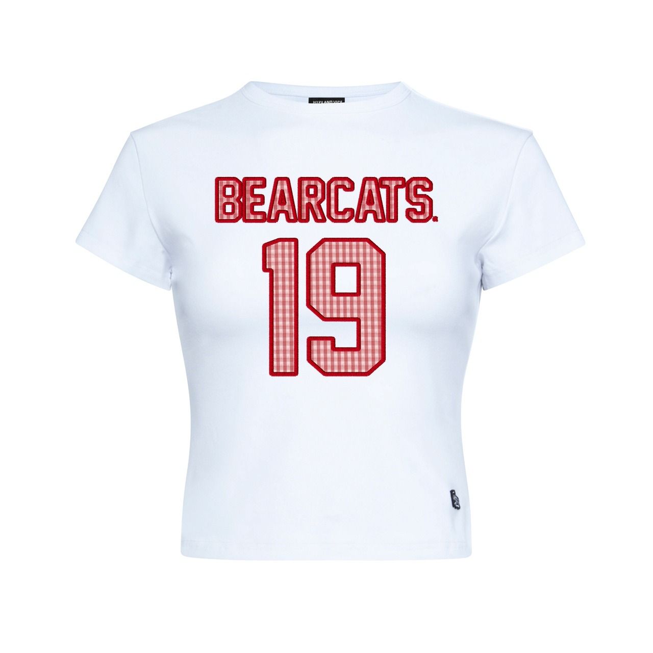 Cincinnati Bearcats Hype and Vice Gingham Baby Tee, Size: XS