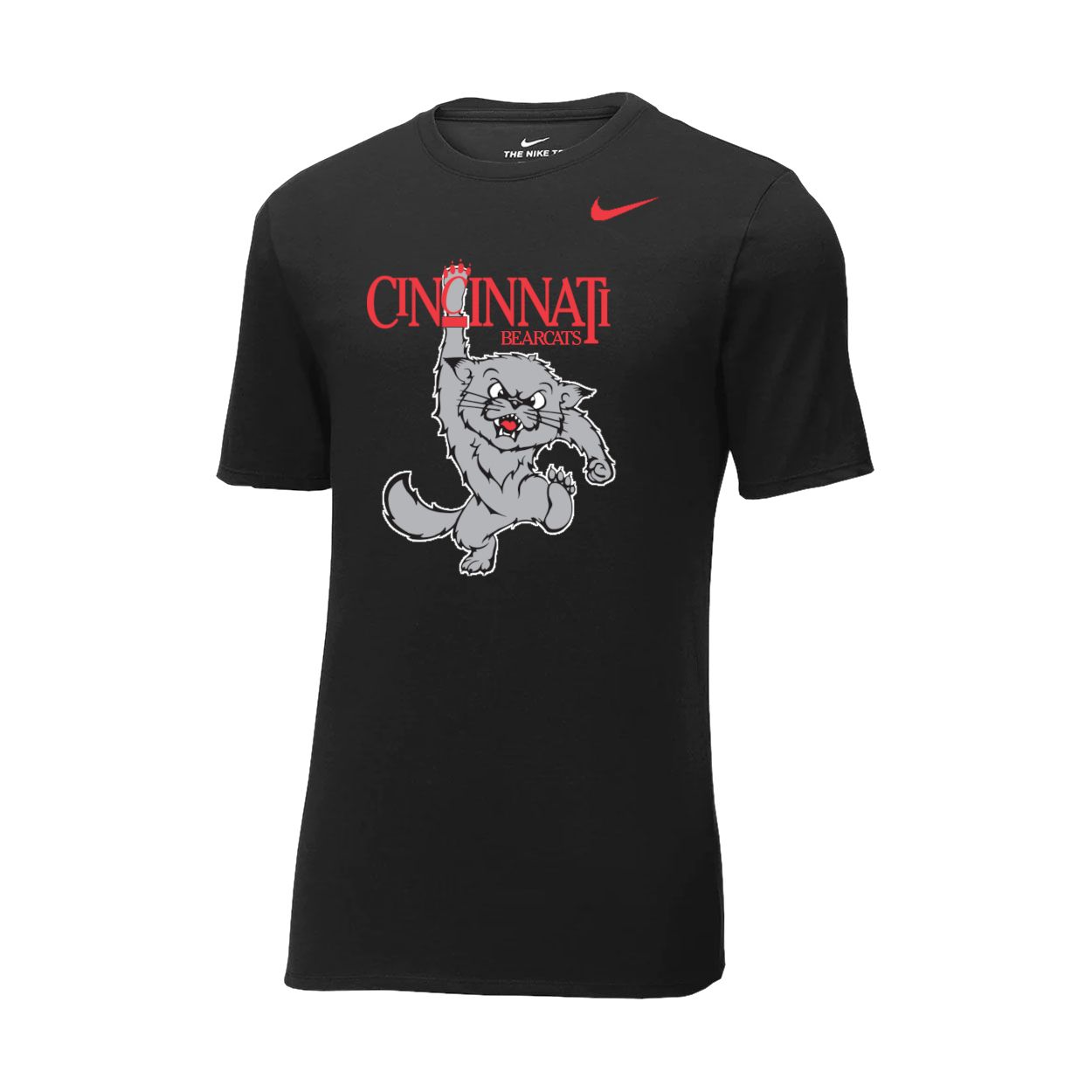 Cincinnati Bearcats Nike 1990s Mascot T-shirt, Color: BLACK, Size: S
