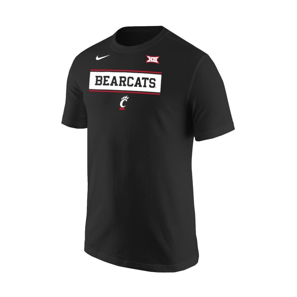 Cincinnati Bearcats Nike Big 12 Black Core T-shirt, Size: S