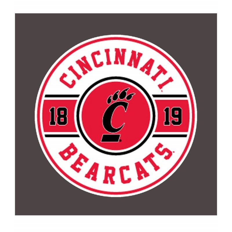 Auto Decal - Bearcats Red and White Circle, Size: MINI