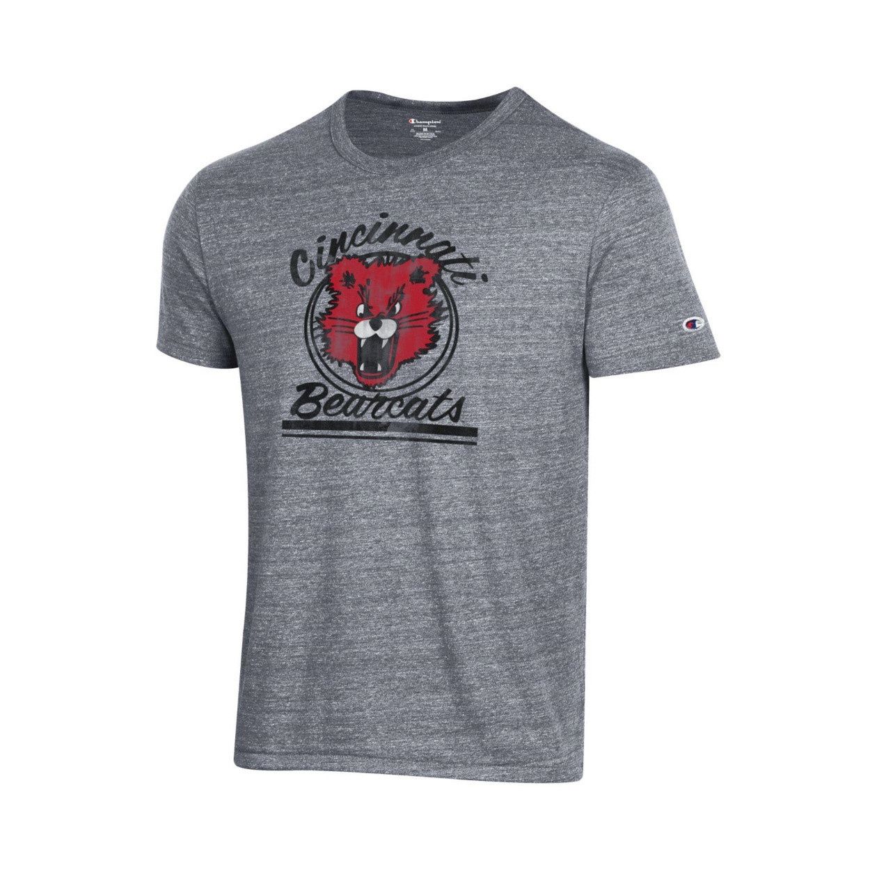 Cincinnati Bearcats Champion 1980s Logo T-shirt, Color: Gray, Size: 2XL