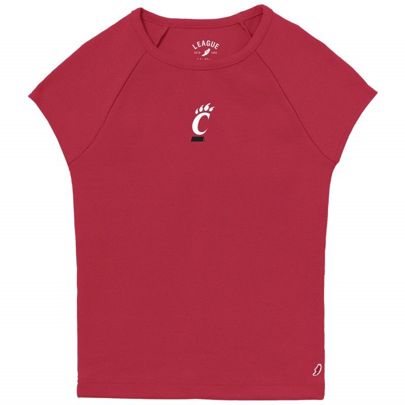 Women's Red Baby Doll Tee with C-Paw, Size: S