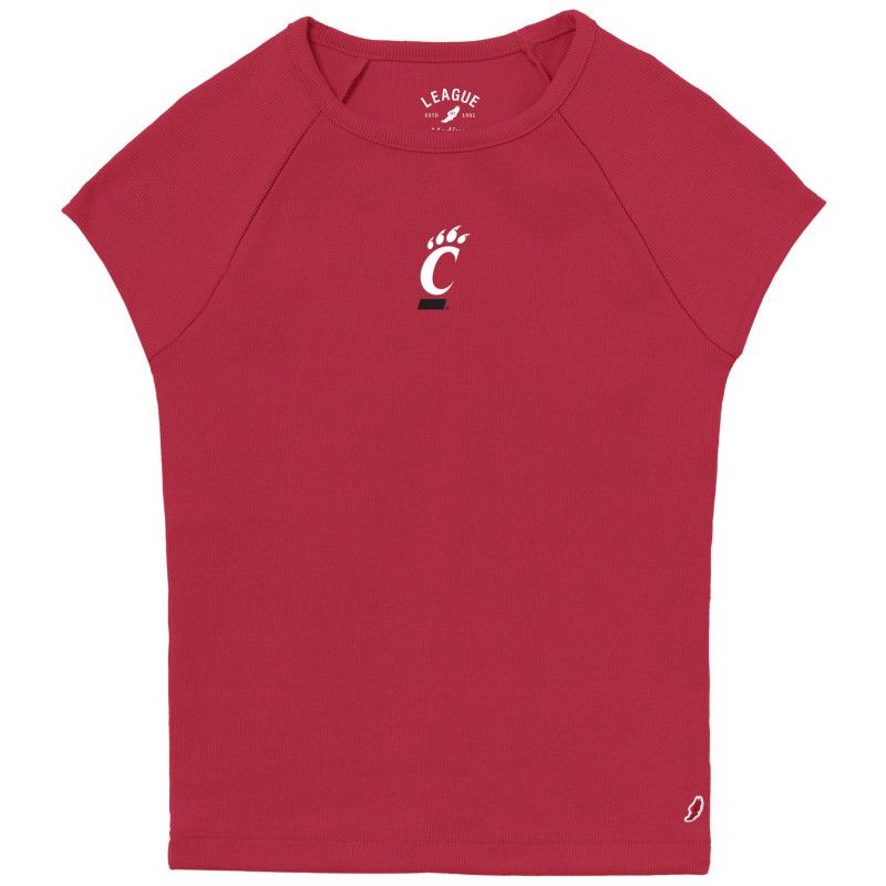 Women's Red Baby Doll Tee with C-Paw, Size: S
