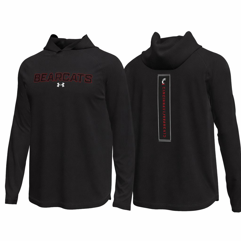 Black Tech Stretch Hooded LST, Size: S