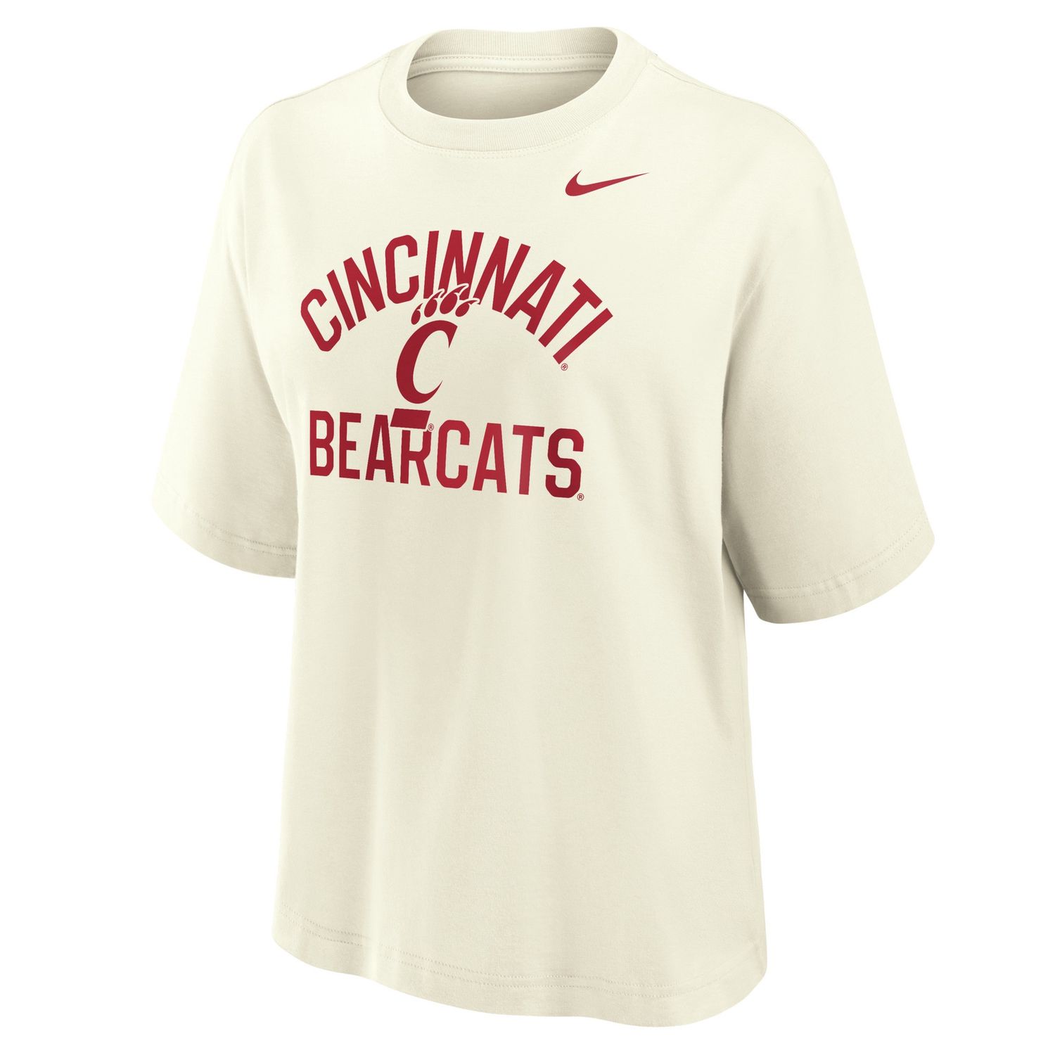 W-Nike Ivory Boxy Crop Short Sleeve Tee, Size: XS