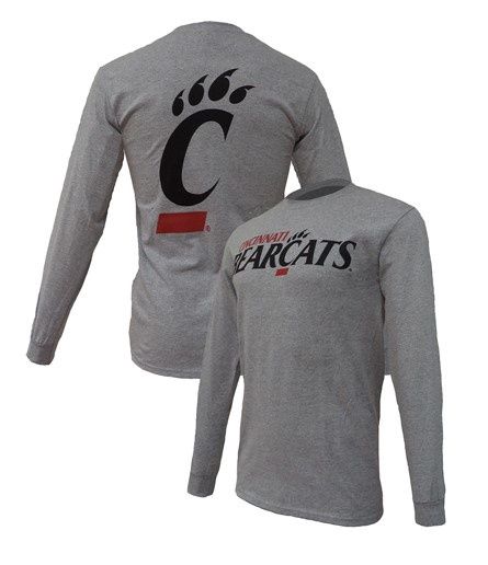 Cincinnati Bearcats Champion Logo &amp; C-Paw Long Sleeve Tee