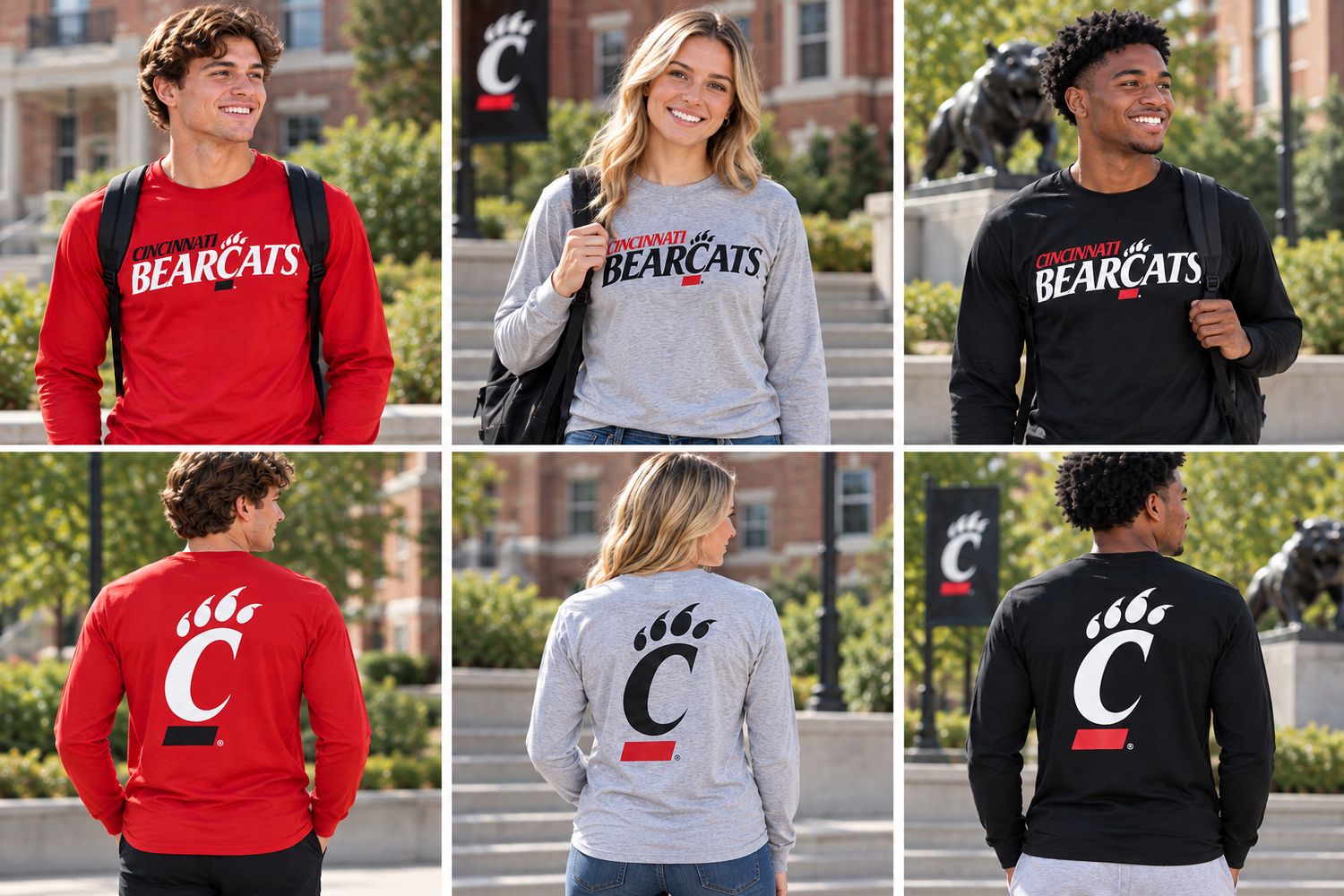 University of Cincinnati Bearcats C-Paw Long Sleeve T-Shirt