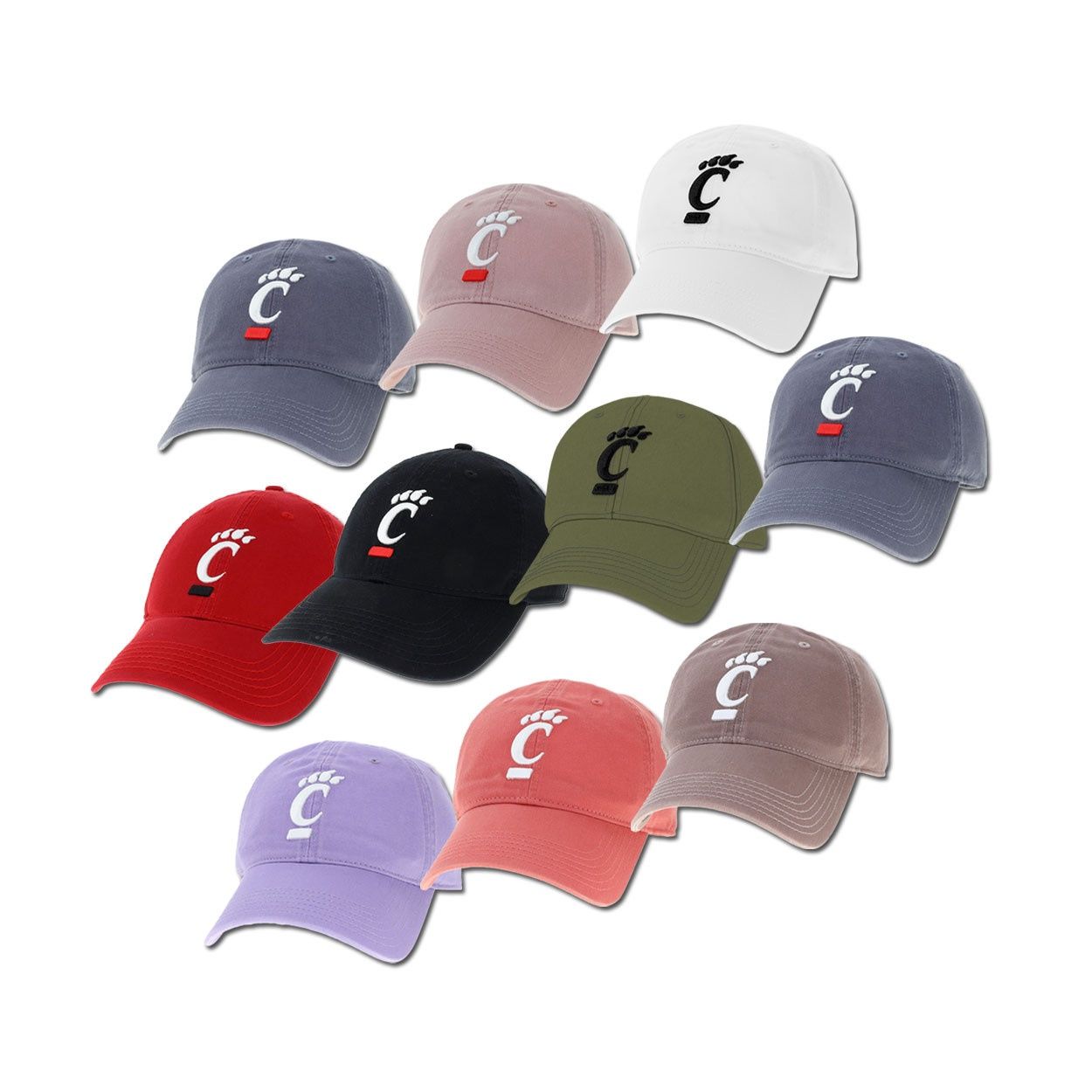 Legacy Cincinnati C-Paw Twill Adjustable Hat, Color: BLACK
