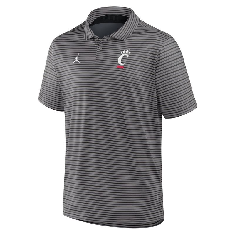 Gray Tour Jumpman Polo with Black Stripe