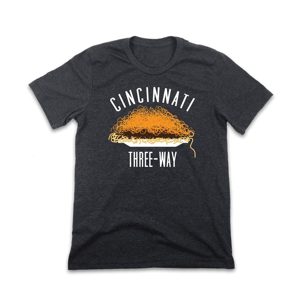 Cincinnati Ohio Heather Navy Retro 3-way Chili T-shirt, Size: S