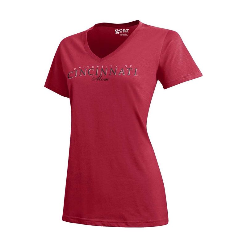 Gear for Sports University of Cincinnati Mom Red V-Neck Tee