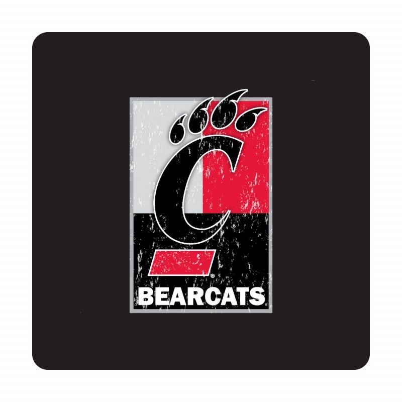 Auto Decals Color Block Cincinnati Bearcats with C-Paw, Size: MINI