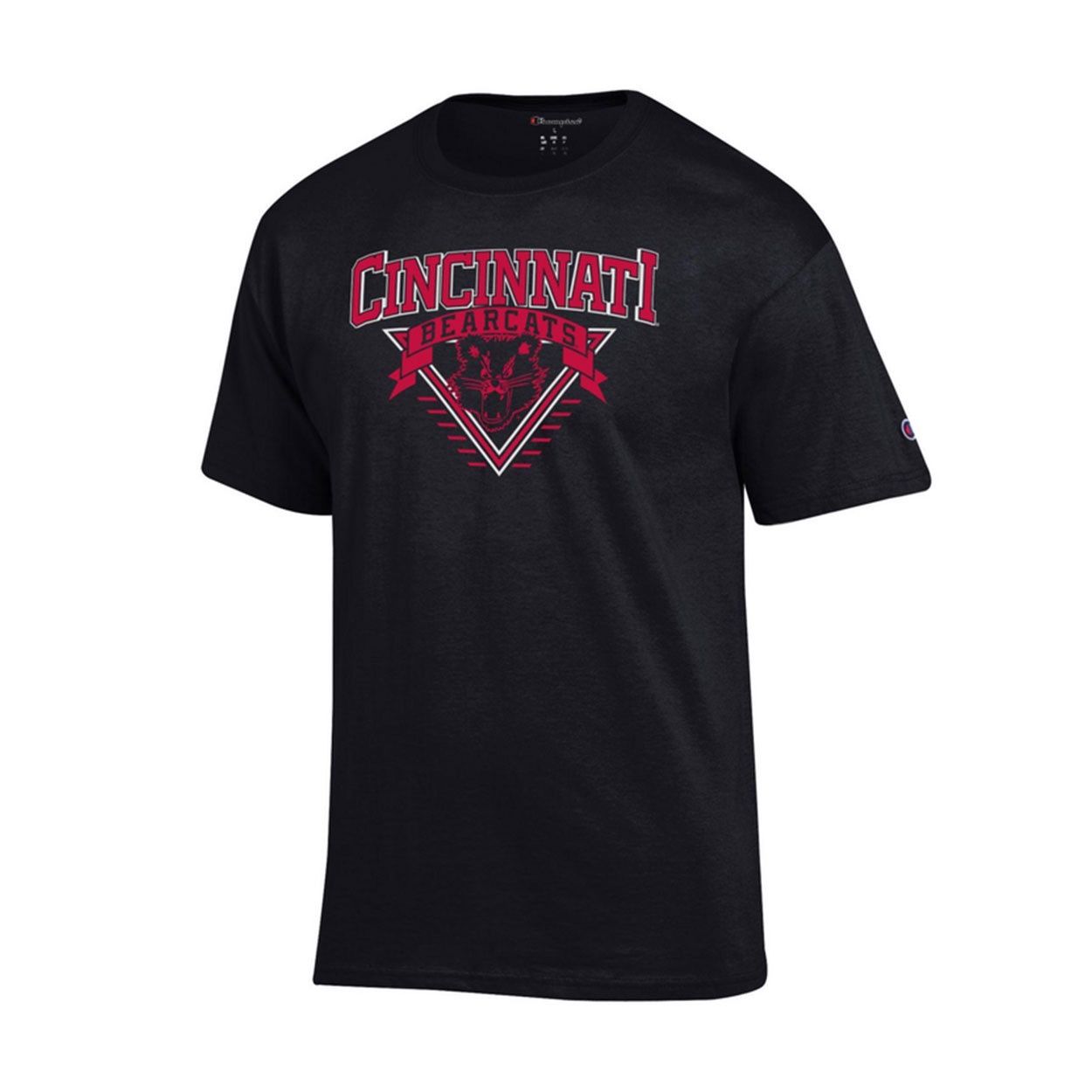 Cincinnati Bearcats Champion 1980s Bearcat Head T-shirt, Size: S