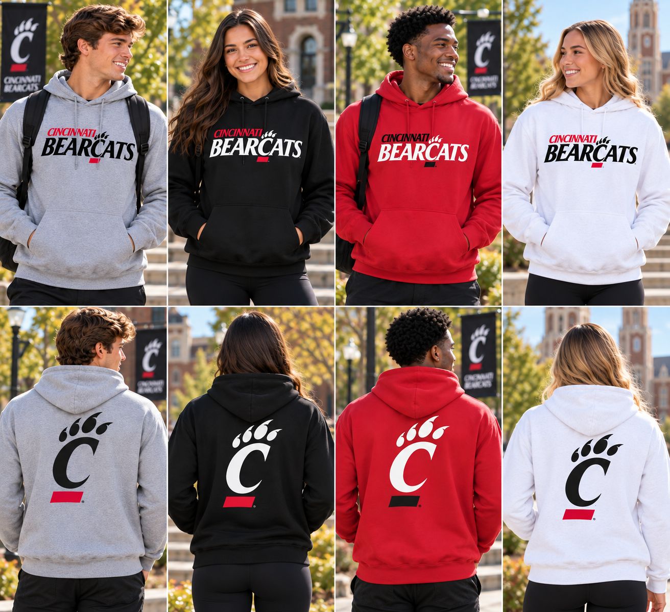 Champion University of Cincinnati Bearcats C-Paw Pullover Hoodie
