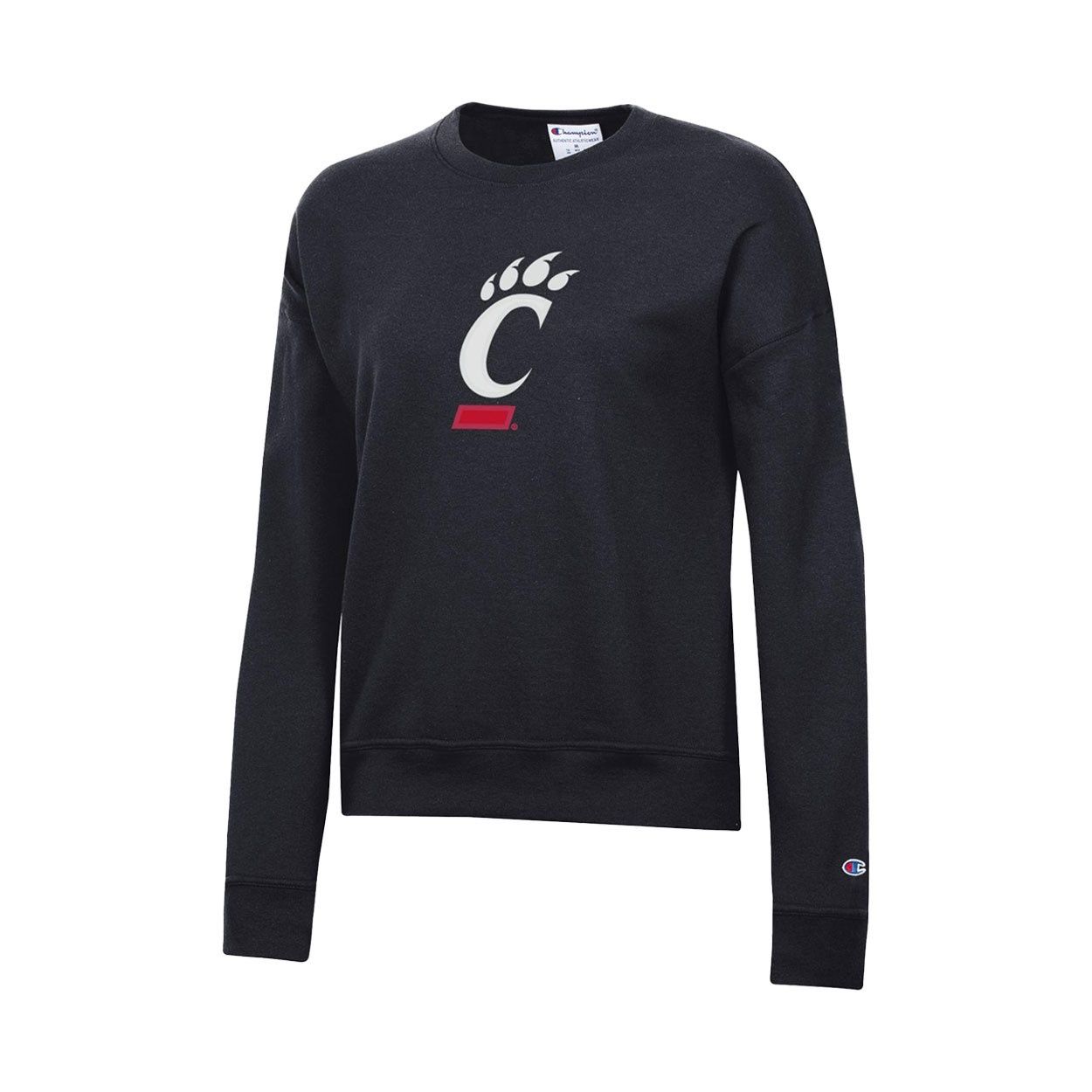 Champion Cincinnati Women's Black Chenille C-Paw Crew, Size: 2XL