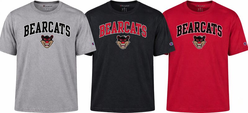 Cincinnati Bearcats Champion Arched Bearcat Head T-shirt