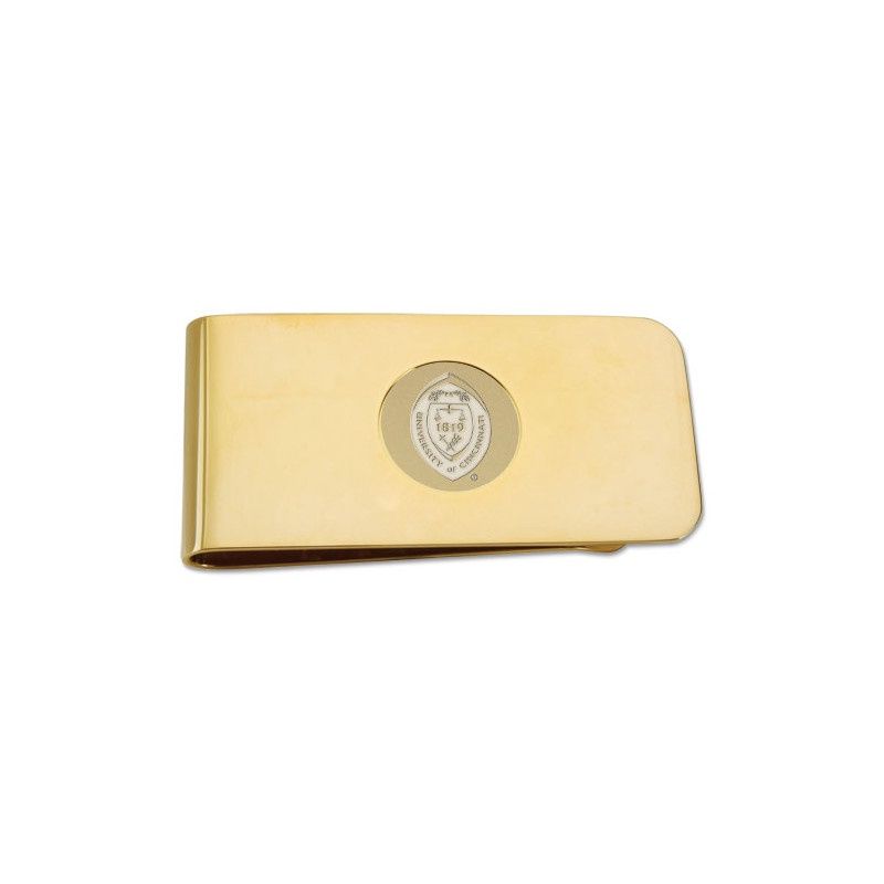 University of Cincinnati Seal Money Clip - Gold