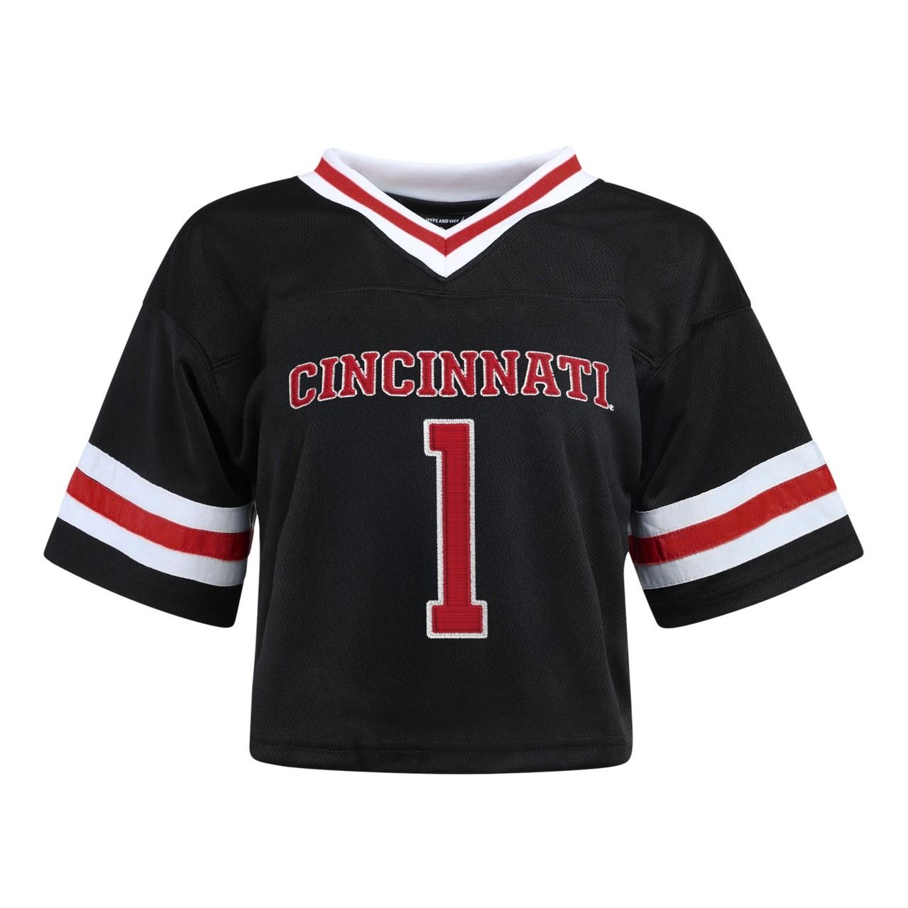 Cincinnati Bearcats Hype and Vice Cropped Football Jersey, Size: XS