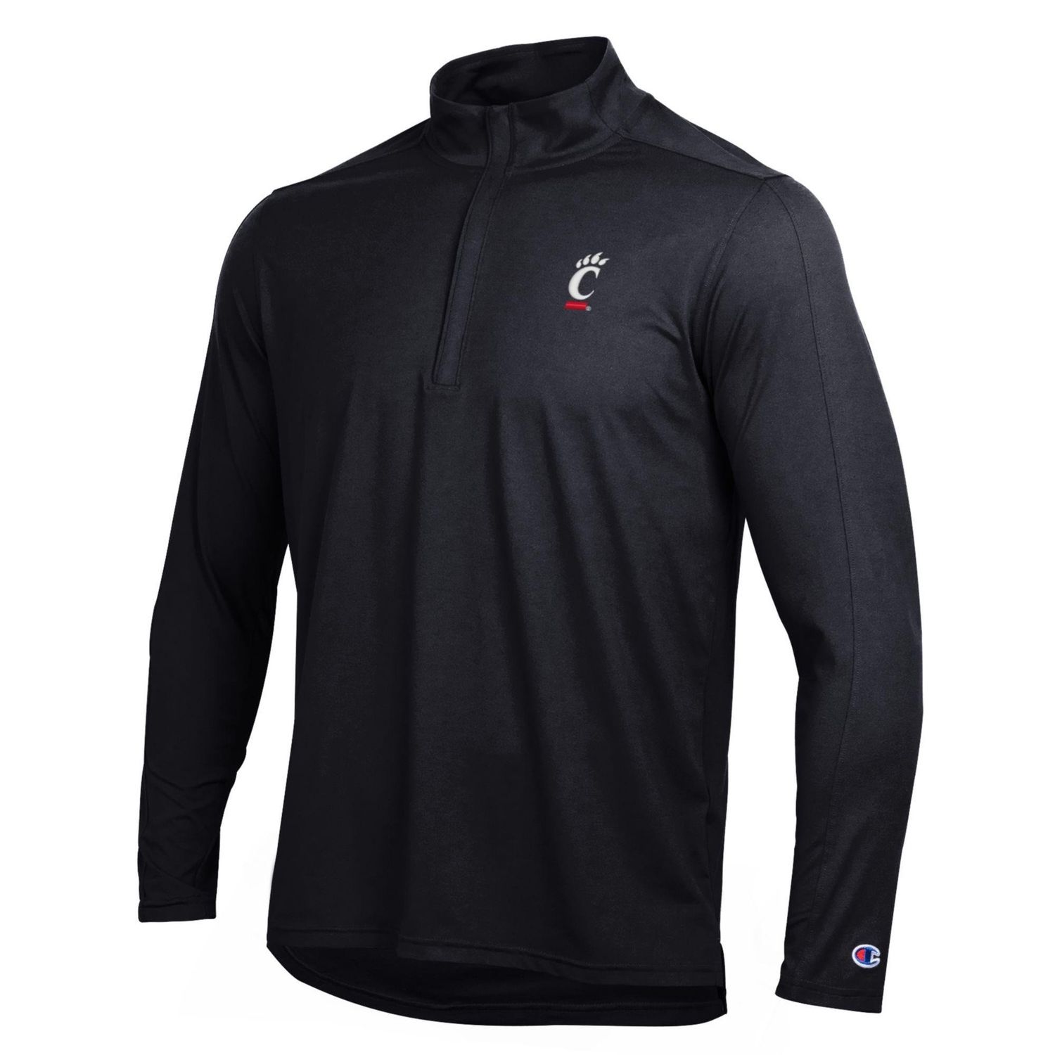 Champion University of Cincinnati Bearcats Black Soft Touch 1/4 Zip Pullover, Size: S