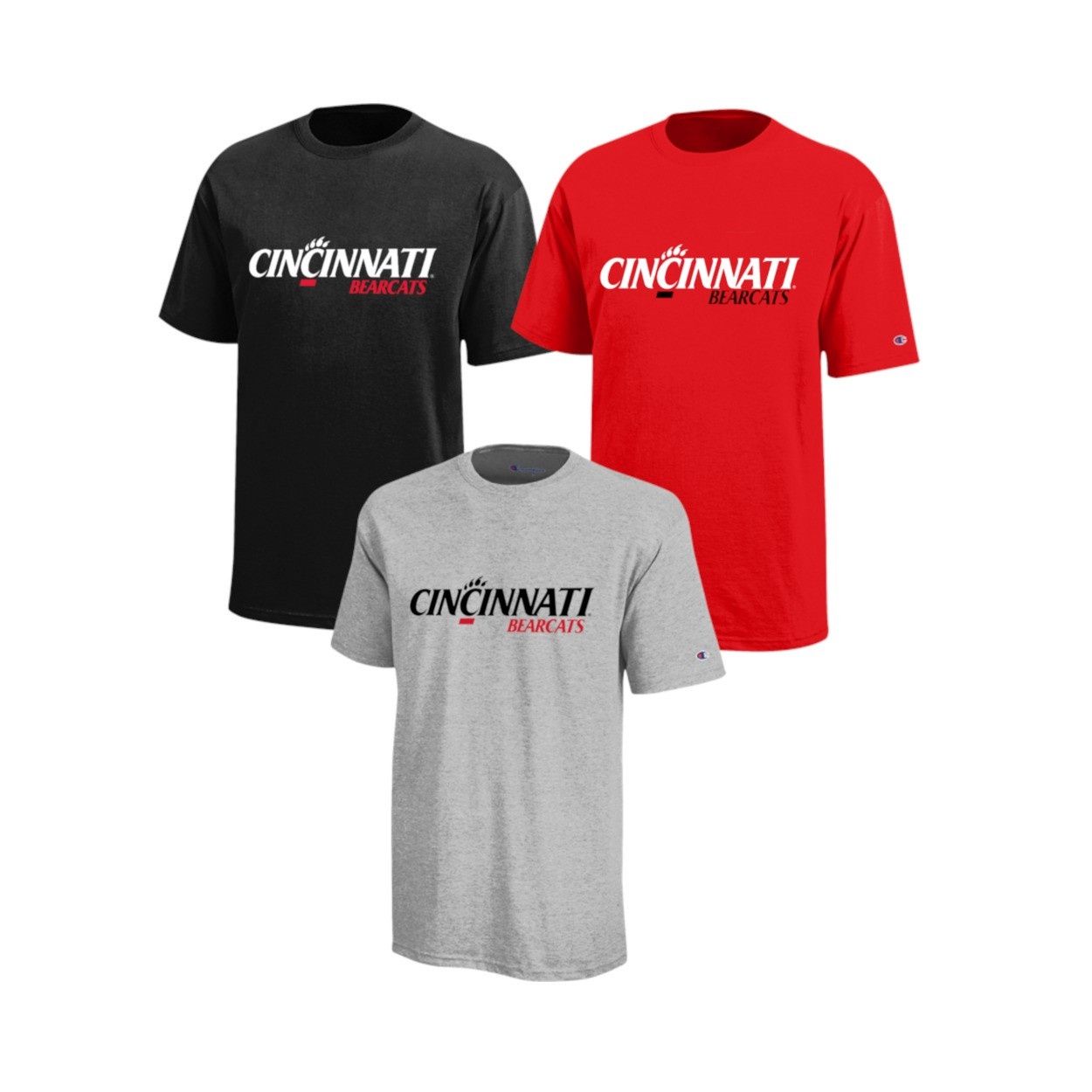 Champion Cincinnati Bearcats Youth Athletic Logo Tee, Color: BLACK, Size: S