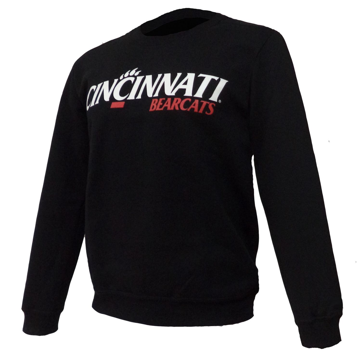Cincinnati Bearcats Champion Athletic Logo Crew, Color: BLACK, Size: XS
