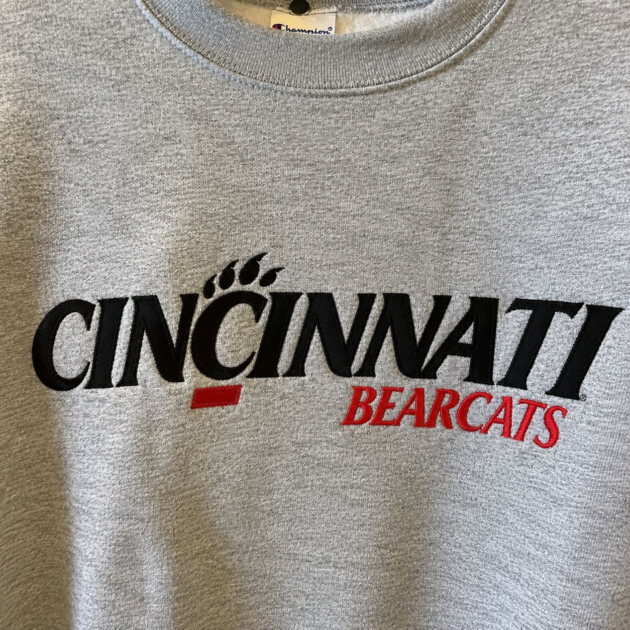 Champion Cincinnati Bearcats Athletic Logo Embroidered Crewneck Sweatshirt