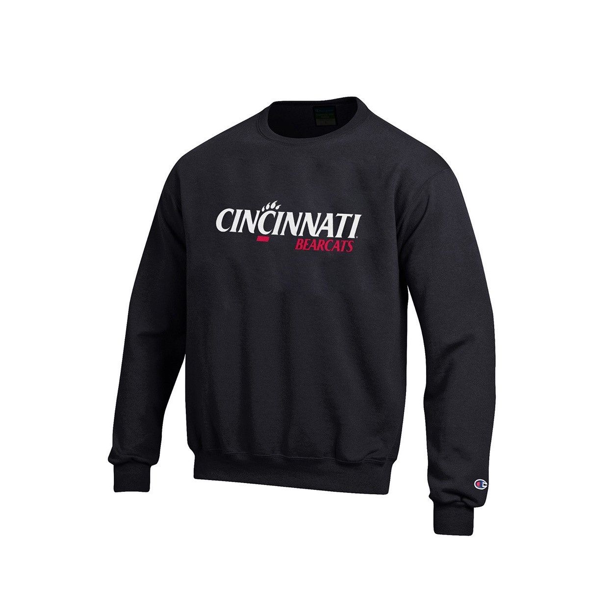 Champion Cincinnati Bearcats Youth Athletic Logo Black Crew, Size: S