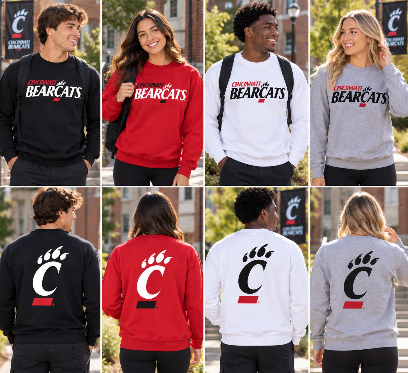 Cincinnati Bearcats Champion Logo &amp; C-Paw Crew