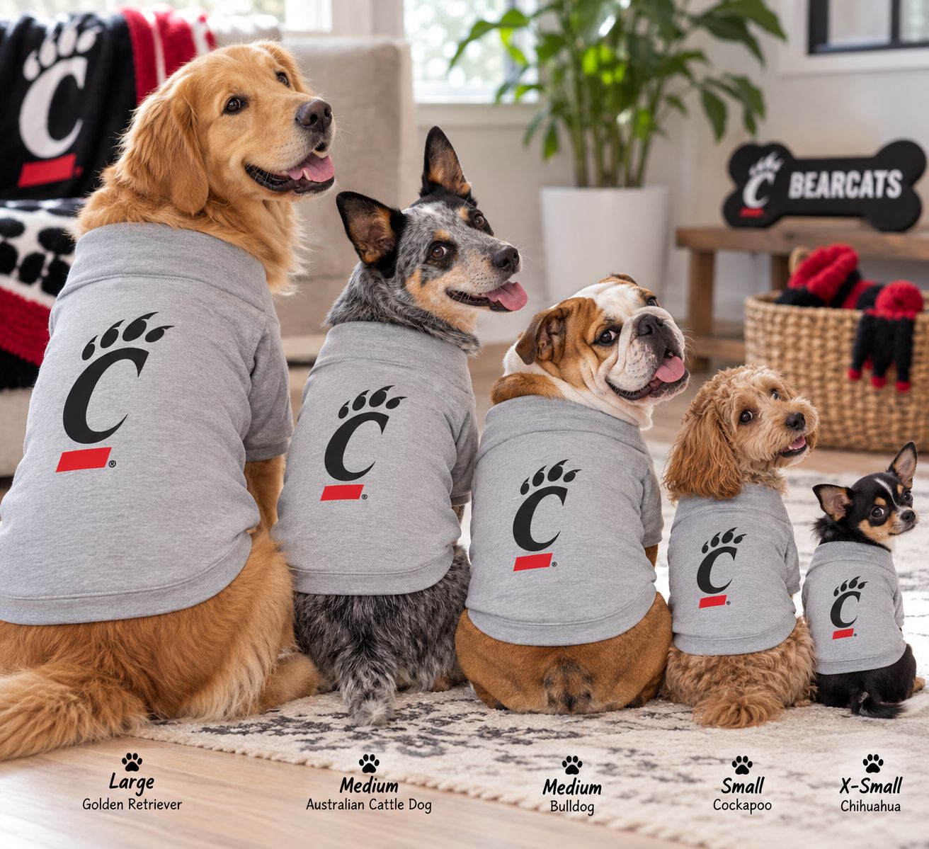 Cincinnati Bearcats Dog Fleece Sweatshirt