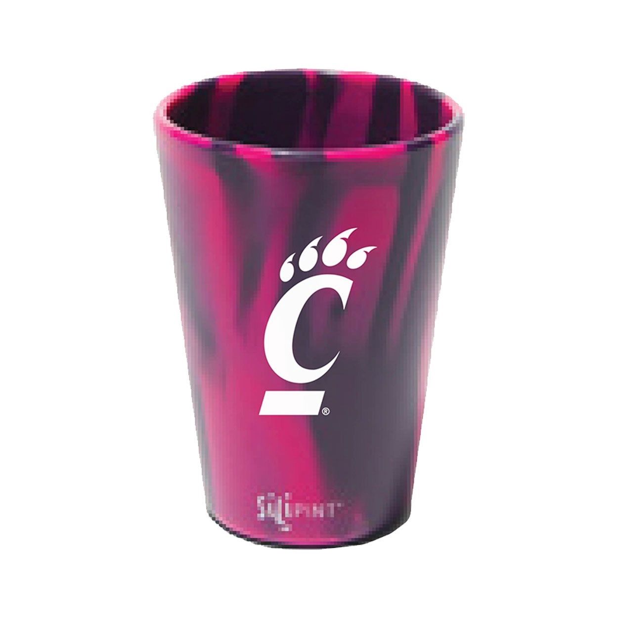 Cincinnati Bearcats C-Paw Logo Silicone Shot Glass, Color: TYE-DYE