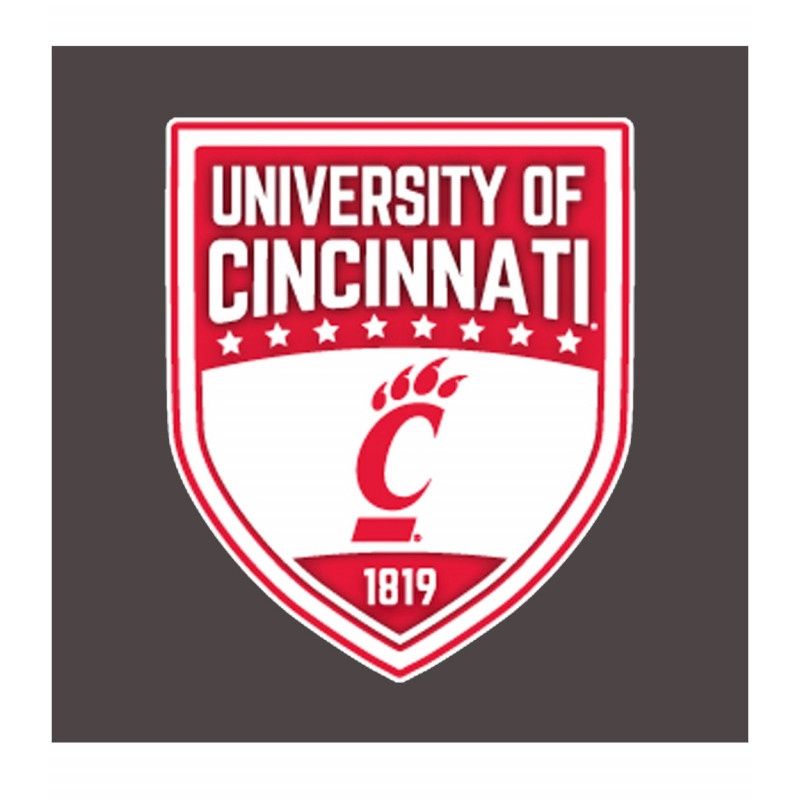 Auto Decal - Red and White UC Shield, Size: L