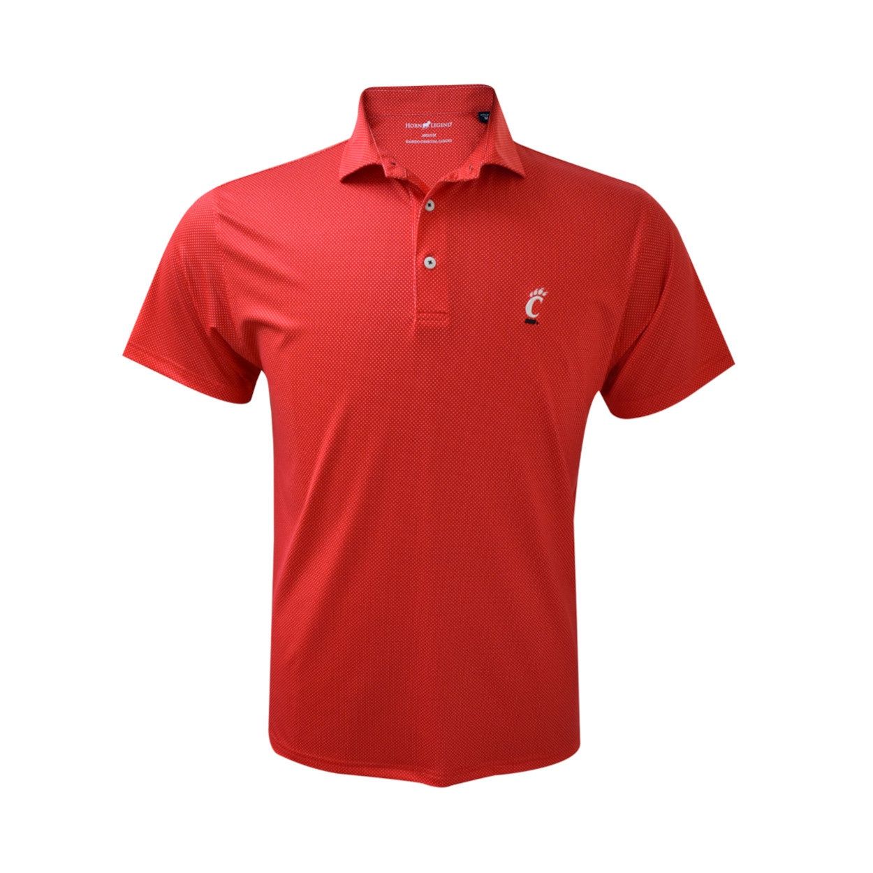 Horn Legend Cincinnati Red Pindot Polo, Size: 2XL