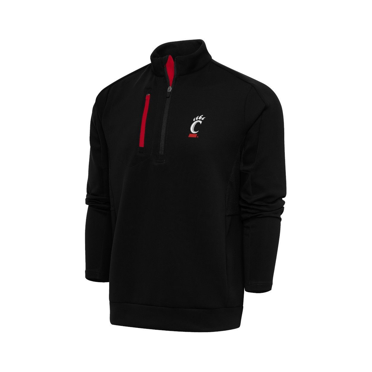 Antigua Cincinnati Black Generation Quarter Zip, Size: 2XL