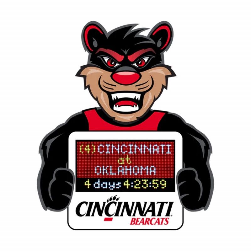 Cincinnati Bearcats TeamTicker, Color: BEARCAT